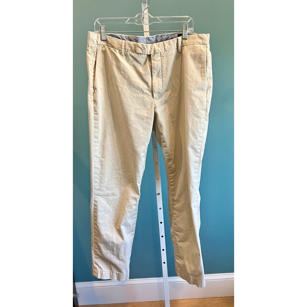 Polo Ralph Lauren Pants Mens 36x34 Beige Stretch Straight Fit Chino Khaki